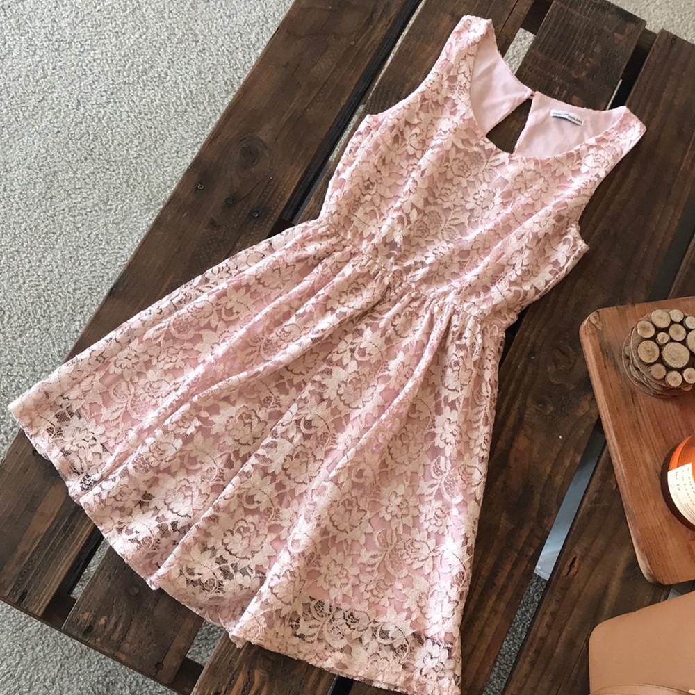 Dainty Hooligan Lace Open Back Dress